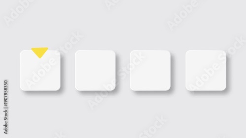 animated video of business infographics rectangle shape 4 and 5 steps, multicolor table for workflow, presentation, 4k animation