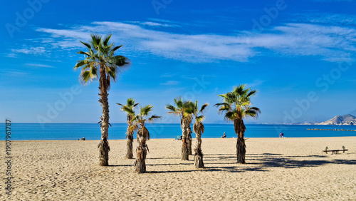 Sunny day over Alicante Beach.