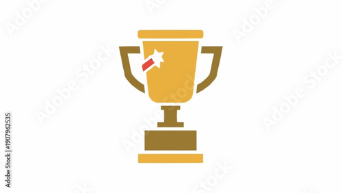 Tableau sur toile Golden Trophy Cup Award Symbol.