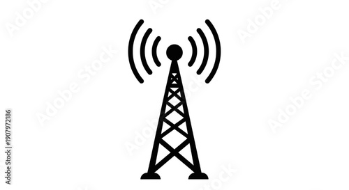 Wireless Signal Transmission Tower Icon
