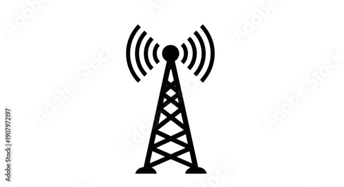 Wireless Signal Transmission Tower Icon