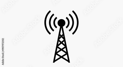 Wireless Signal Transmission Tower Icon
