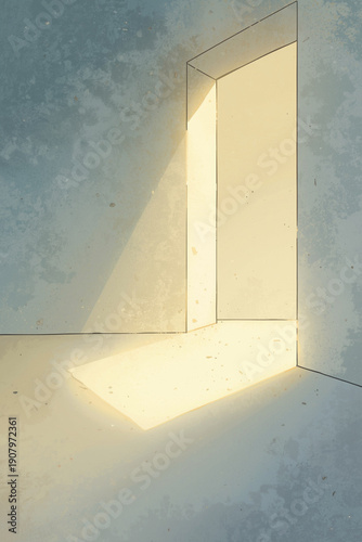 Wallpaper Mural A symbolic anime-inspired illustration of an empty open space with soft light spreading across the ground, suggesting a place of comfort and imagination. No characters appear, allowing Torontodigital.ca