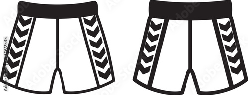 Sport boxer shorts silhouette for gym fitness