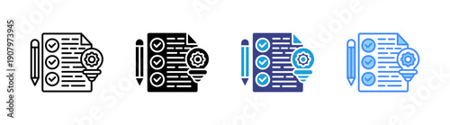 Ideation icon set multiple style collection