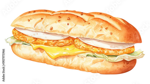 PNG Sandwich egg bread food