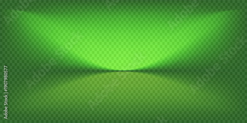 Abstract gradient podium background. Empty green 3D studio background. Clean scene for product presentation mockup template. eps 10