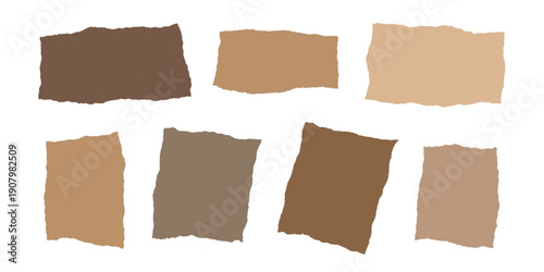 collection of torn and blank cardboard pieces with vintage texture