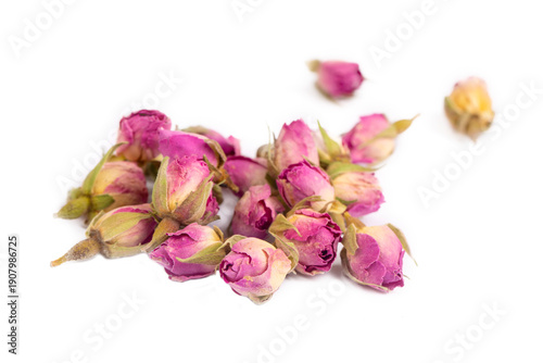 Dry rose flower petals tea