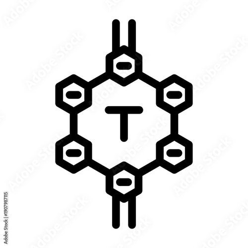 thymine line icon
