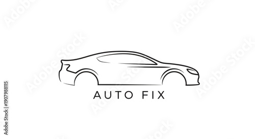 Simple Car Repair Logo Design.