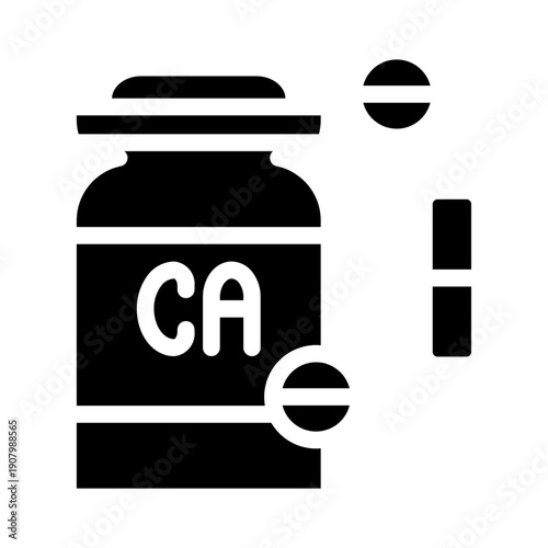 calcium glyph icon