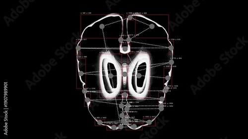 A coordinate neural network. Point-to-point analytics for medicine. A digital map of the brain with coordinates.