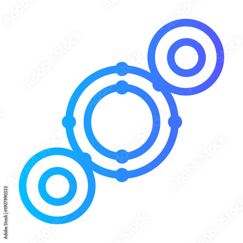 chemical bond gradient icon