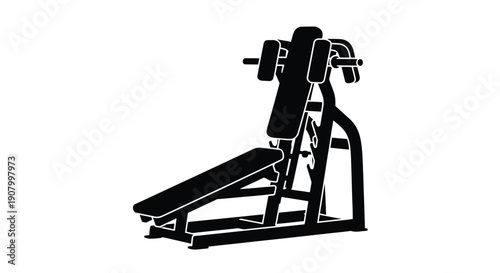 Black silhouette of a gym weight training machine for chest and shoulders