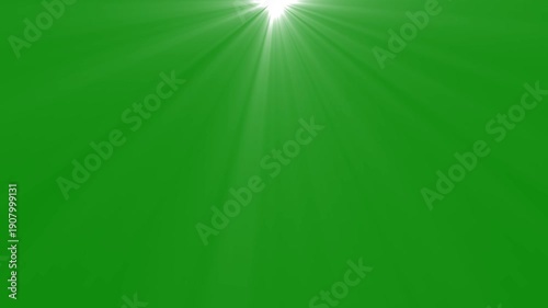 White light beams on green screen background. Overlay, light transition, effects sunlight, lens flare, light leaks. 4k video.