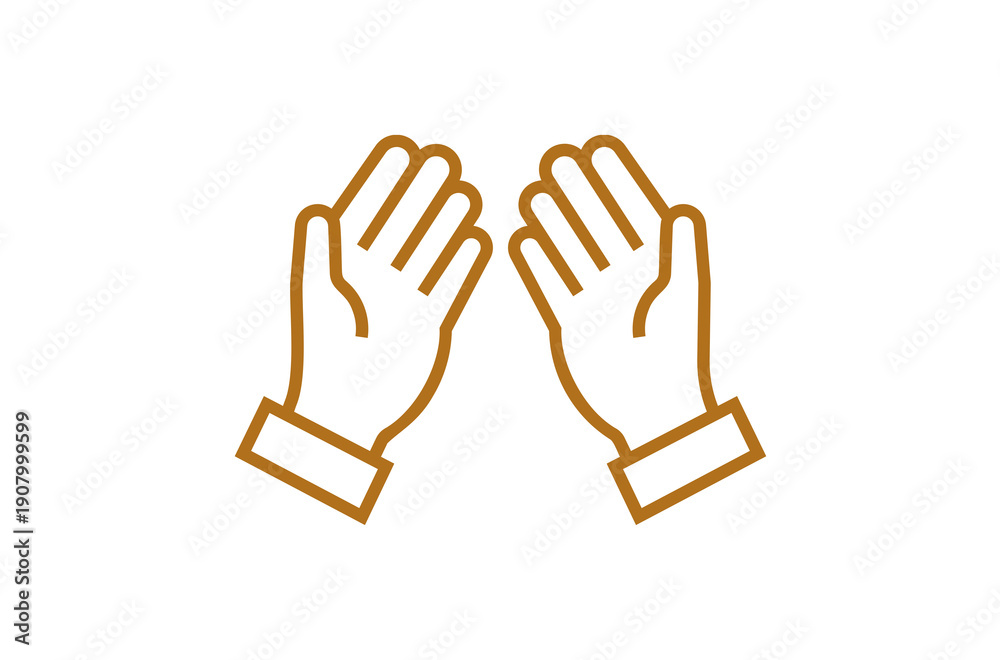 Fototapeta premium dua hands prayer icon