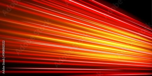 Curved neon lines weave through a dark scene, creating loops of motion. Energy flows in bright pulses. Perfect for futuristic tech vector.