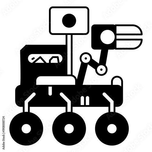 Mars rover robot icon