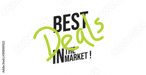 Dynamic promotional graphic featuring "Best Deals in the Market!"