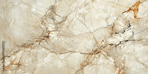 Smooth Polished Marble Surface in Cream and Gold