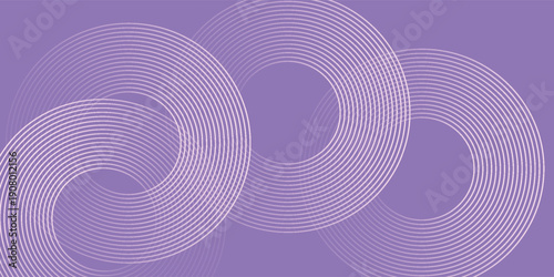 Abstract circle lines on pink and purple background. Geometric stripe line art design for poster, brochure, cover, website, header, web banner, presentation.