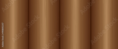 Realistic brown wood wall texture background vector illustration.