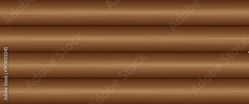 Realistic brown wood wall texture background vector illustration.