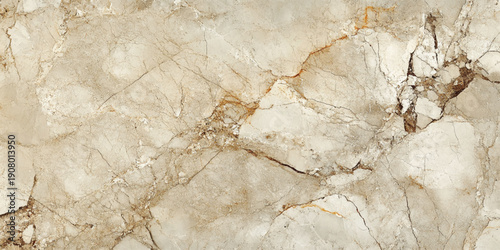 Polished Light Brown Marble Stone Surface. Natural Marble Texture with Soft Golden Veining