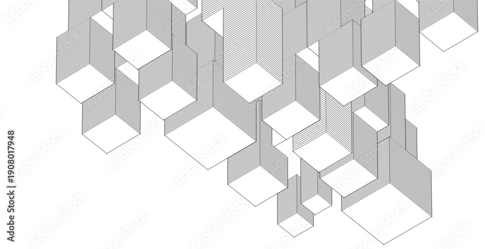 Fototapeta premium abstract architecture modular construction 3d 