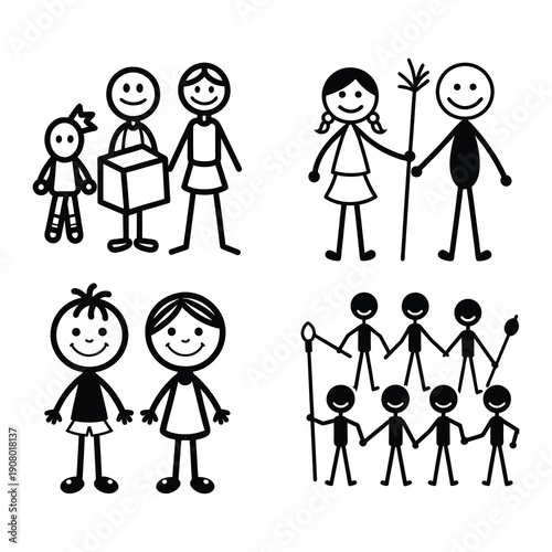 PACK Stick Figures Svg Bundle