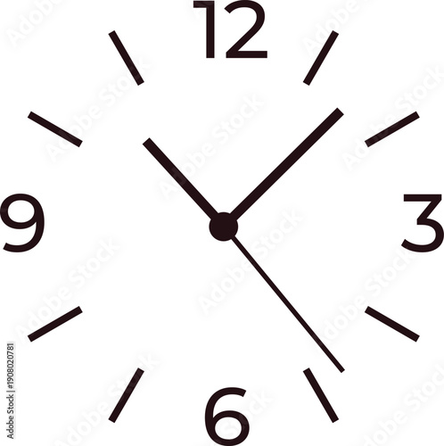 Ticking clock black icon. Arrow watch face