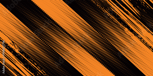 orange black brush Car sticker wrap pattern banner abstract sporty lines black orange color combination grunge brush modern pattern racing motorsport design.vector illustration. eps 10