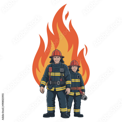 firefighter in action