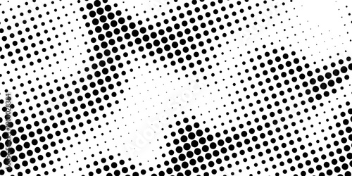 Dotted halftone gradient texture. Vanishing polka dot background. Repeating dots gradation pattern background. Black fading comic pop art overlay backdrop. Raster effect wallpaper. halftone
