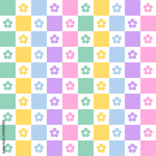 seamless background with flowers