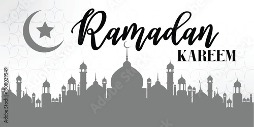 Ramadan kareen, islamic background, gradient background