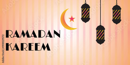 Ramadan kareen, islamic background, gradient background