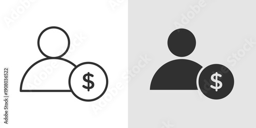 Financial Advisor Icon representing expert financial guidance, investment planning, wealth management, and strategic money consultation services.