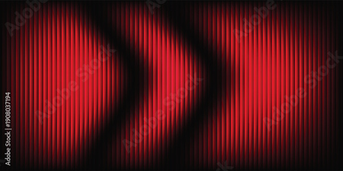 Pink-red gradient on a black background with glossy glass stripes and soft waves, creating a distorted neon effect. An abstract futuristic design with bright transitions