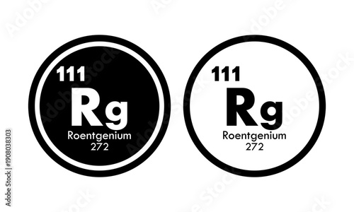 Roentgenium icon set. vector template illustration  for web design