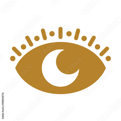 Boho Mystic Eye Symbol Icon With Spiritual Awareness For Aesthetic Design