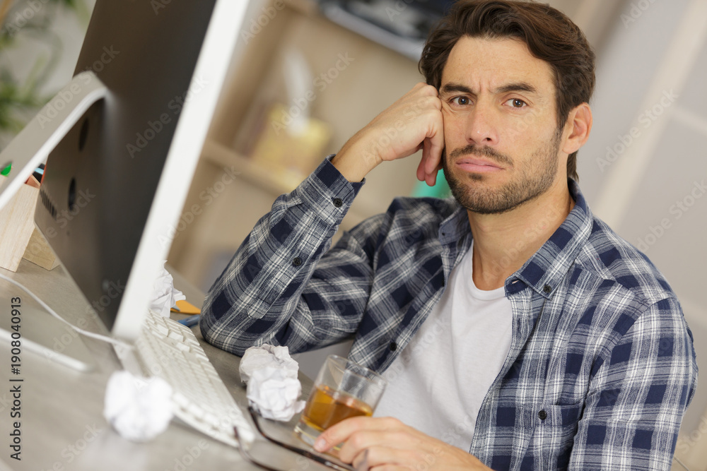 © auremar - tired businessman working on computer © auremar - tired businessman working on computer