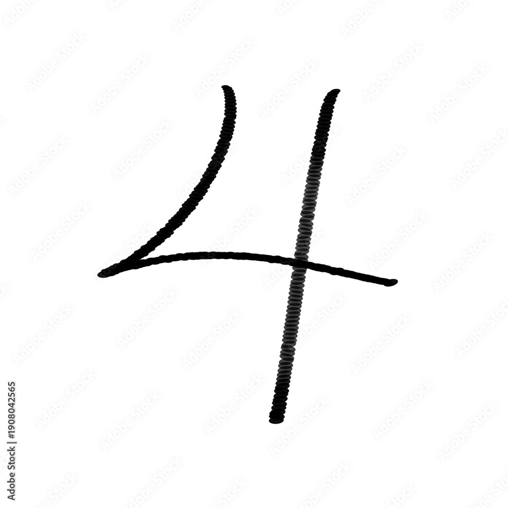 Obraz premium Number Four Lineart