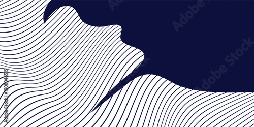 White and blue modern futuristic background with abstract waves. for banner background design, products, presentations, screen printing, animation, covers