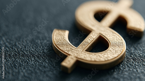 Golden Dollar Symbol: An ar...