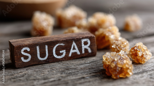 Sugar Crystals: Close-up of...