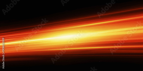 Abstract red orange light speed background with glowing motion streaks
