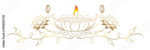 lotus flowers for Vesak day illustration 2.eps