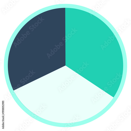 Free Download Three segment flat pie chart - GFXLoad